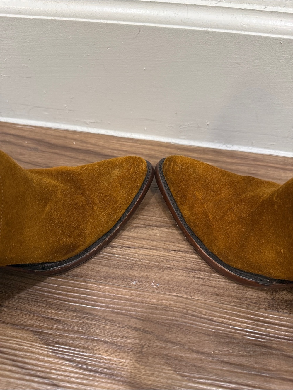 Lucchese Suede Fringe Ankle Boots in Cognac Brown - Picture 7 of 7